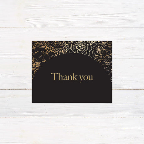 Golden Wreath Thank You Card - goprintplus