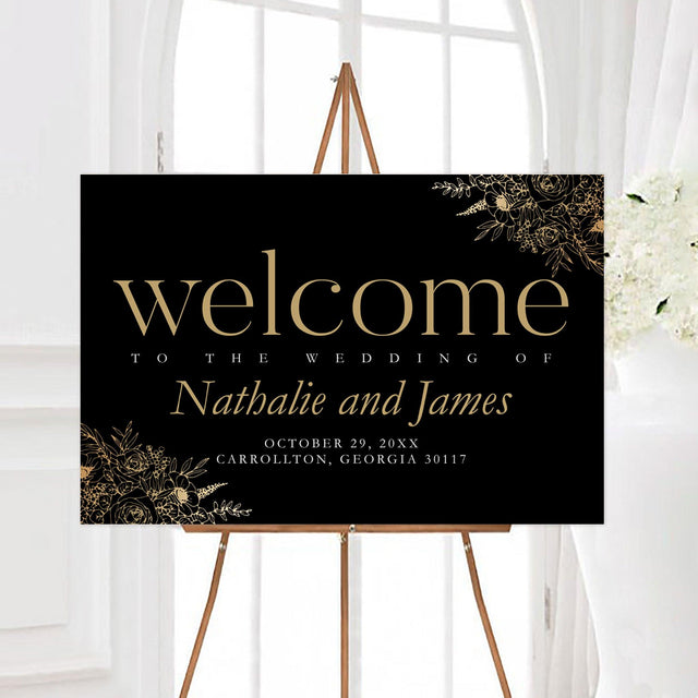 Golden Wreath Sign - goprintplus