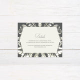 Gray Demask Invitations - goprintplus