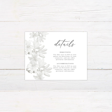 Grayscale Floral Details Cards - goprintplus