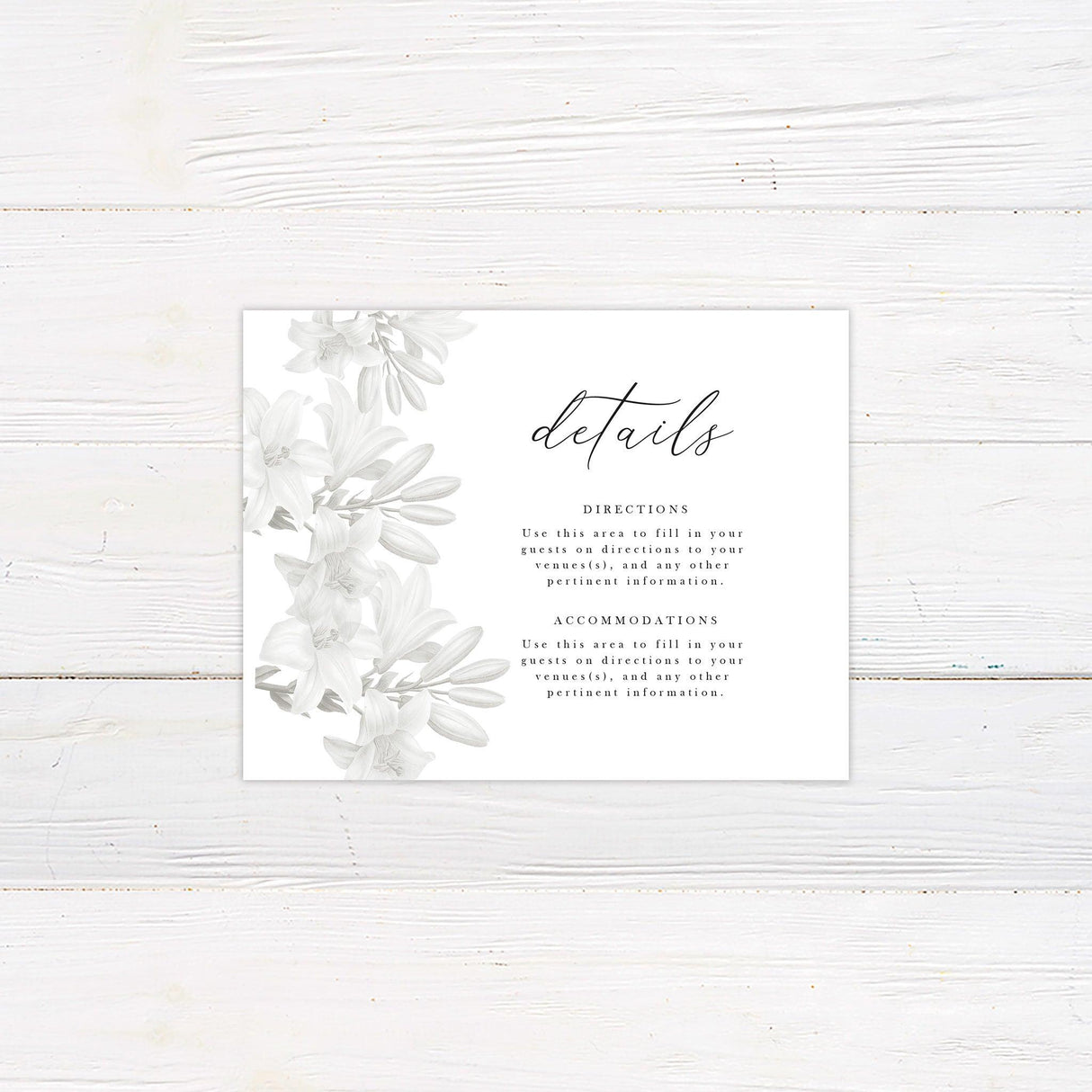 Grayscale Floral Invitations - goprintplus