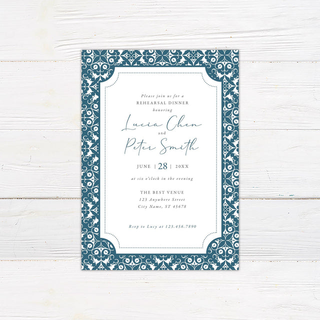 Grecian Tile Invitation - goprintplus