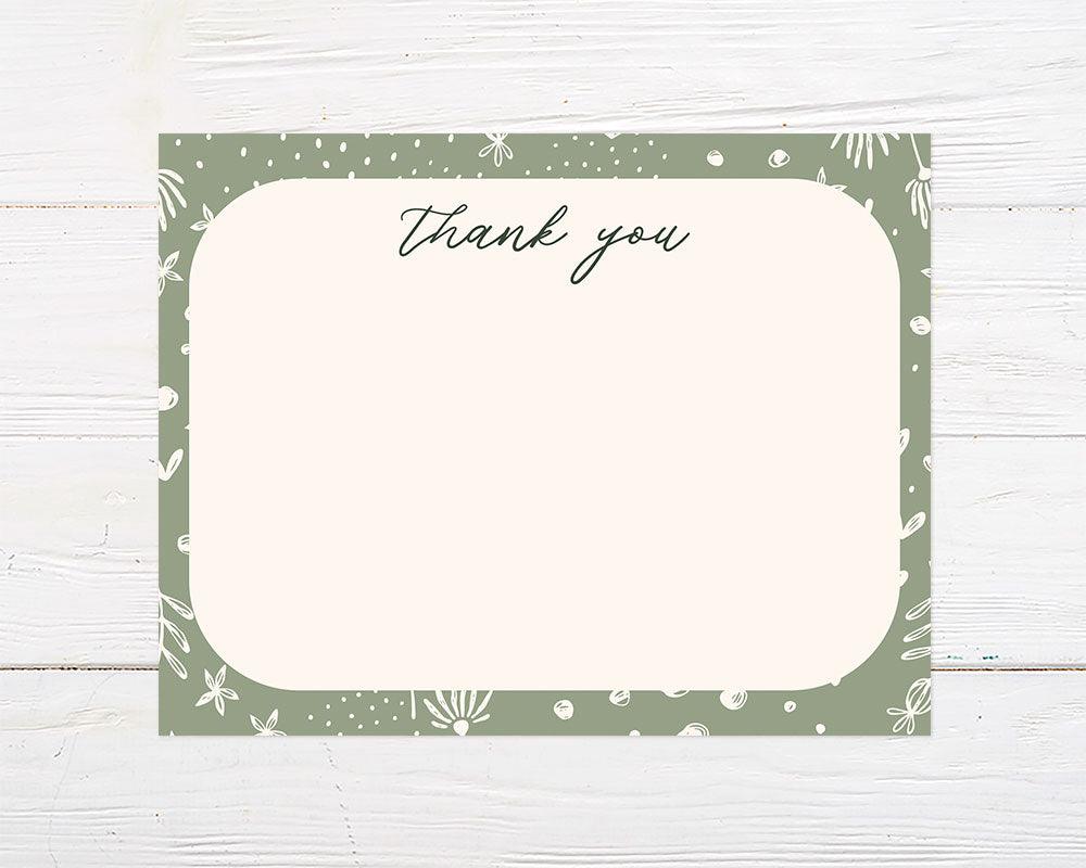 Green Border Thank You Card - goprintplus