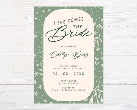 Green Border Invitation - goprintplus