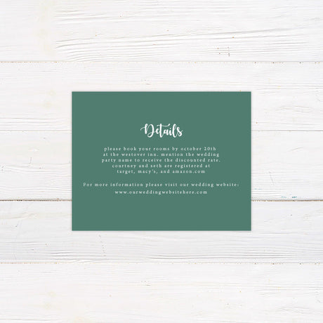 Green Botanical Details Cards - goprintplus