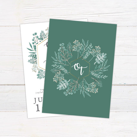 Green Botanical Invitations - goprintplus