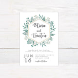 Green Botanical Invitations - goprintplus