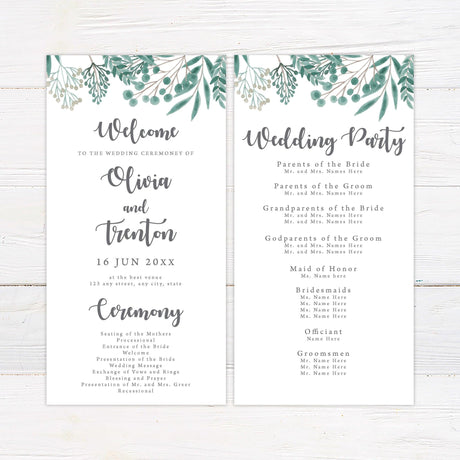 Green Botanical Invitations - goprintplus