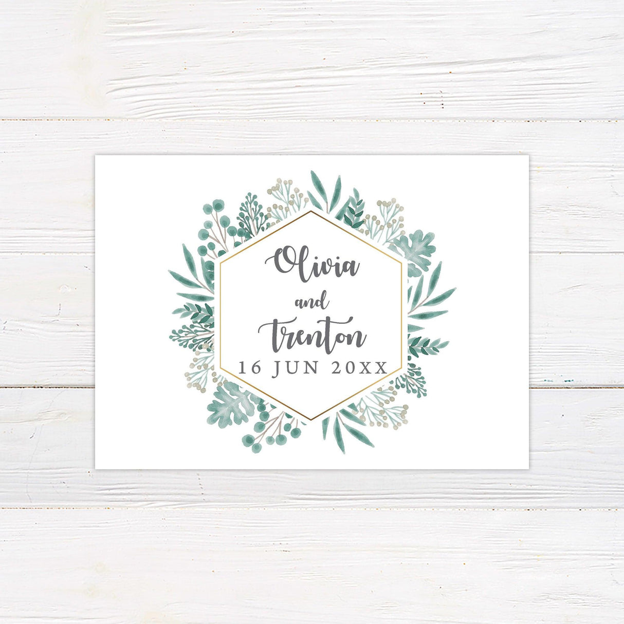 Green Botanical Invitations - goprintplus