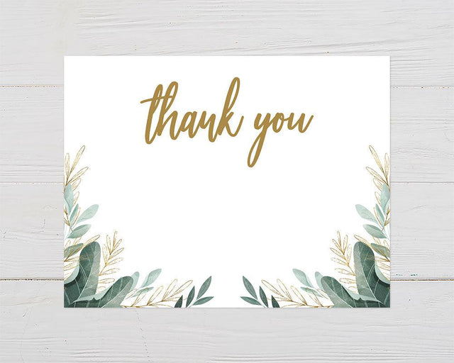 Green Leaf Thank You Card - goprintplus