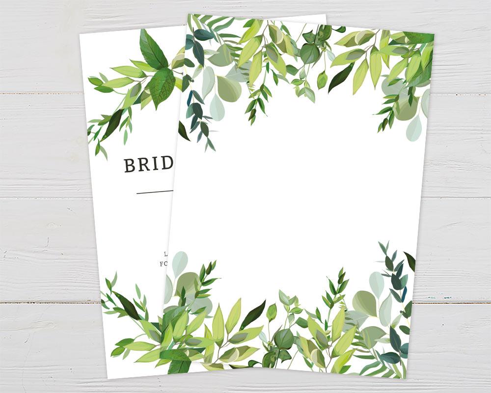 Green Leaves Invitations - goprintplus