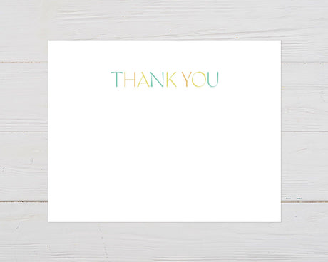 Green Minimalist Thank You Card - goprintplus