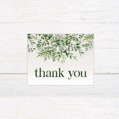 Green Monogram Thank You Card - goprintplus