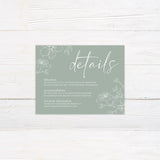 Green Sakura Invitation - goprintplus