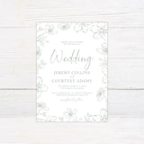 Green Sakura Invitation - goprintplus