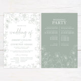 Green Sakura Invitation - goprintplus