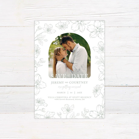 Green Sakura Invitation - goprintplus