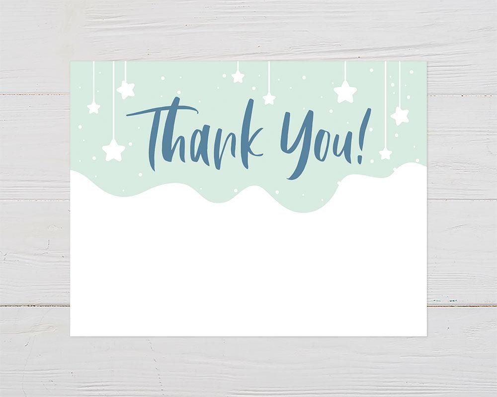 Green Stars Thank You Card - goprintplus