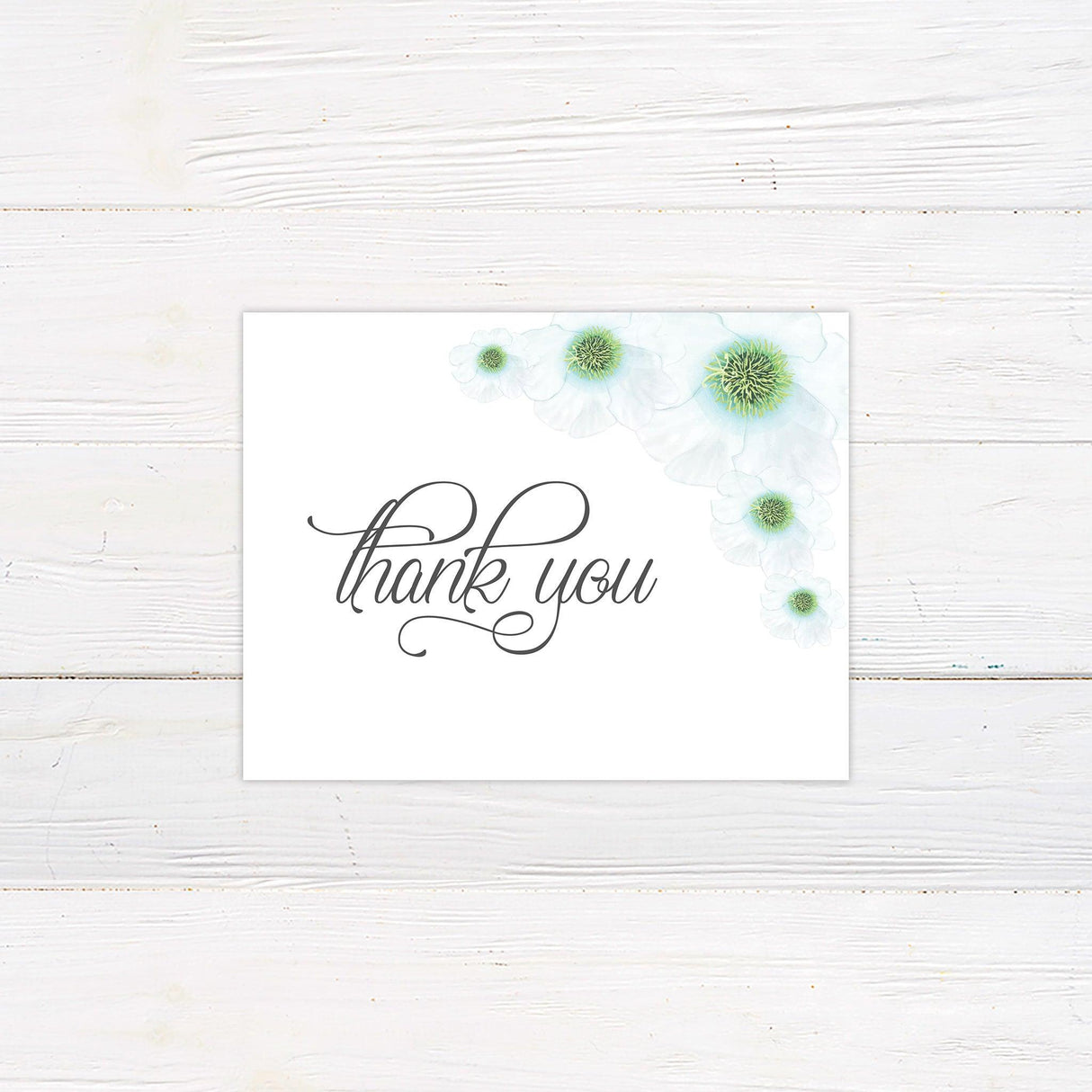 Green Whisper Thank You Card - goprintplus