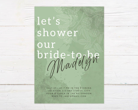 Green Overlay Invitation - goprintplus