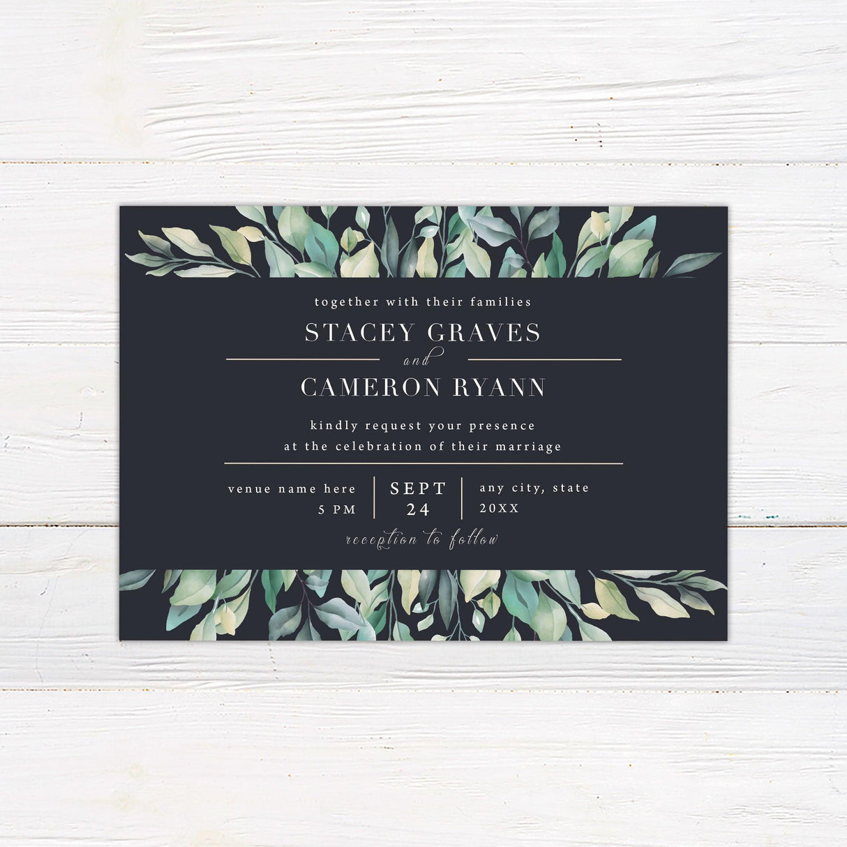 Greenery Abundance Invitations - goprintplus