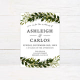 Greenery Arch Invitations - goprintplus