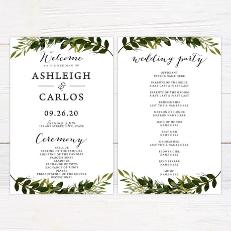 Greenery Arch Invitations - goprintplus