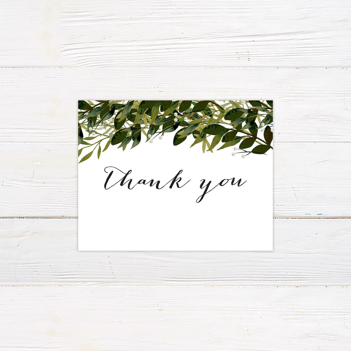 Greenery Arch Thank You Card - goprintplus