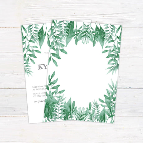 Greenery Corners Invitations - goprintplus