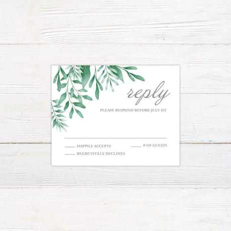 Greenery Corners RSVP - goprintplus