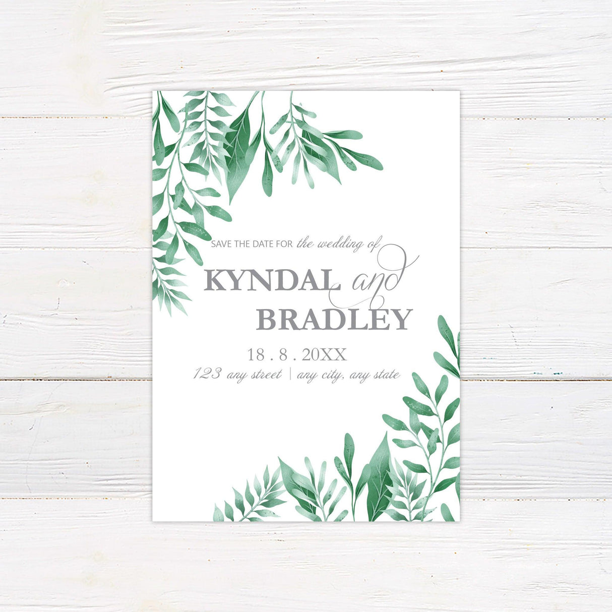 Greenery Corners Invitations - goprintplus