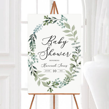 Greenery Wreath Sign - goprintplus