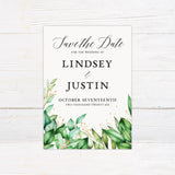 Greenery and Gold Invitations - goprintplus