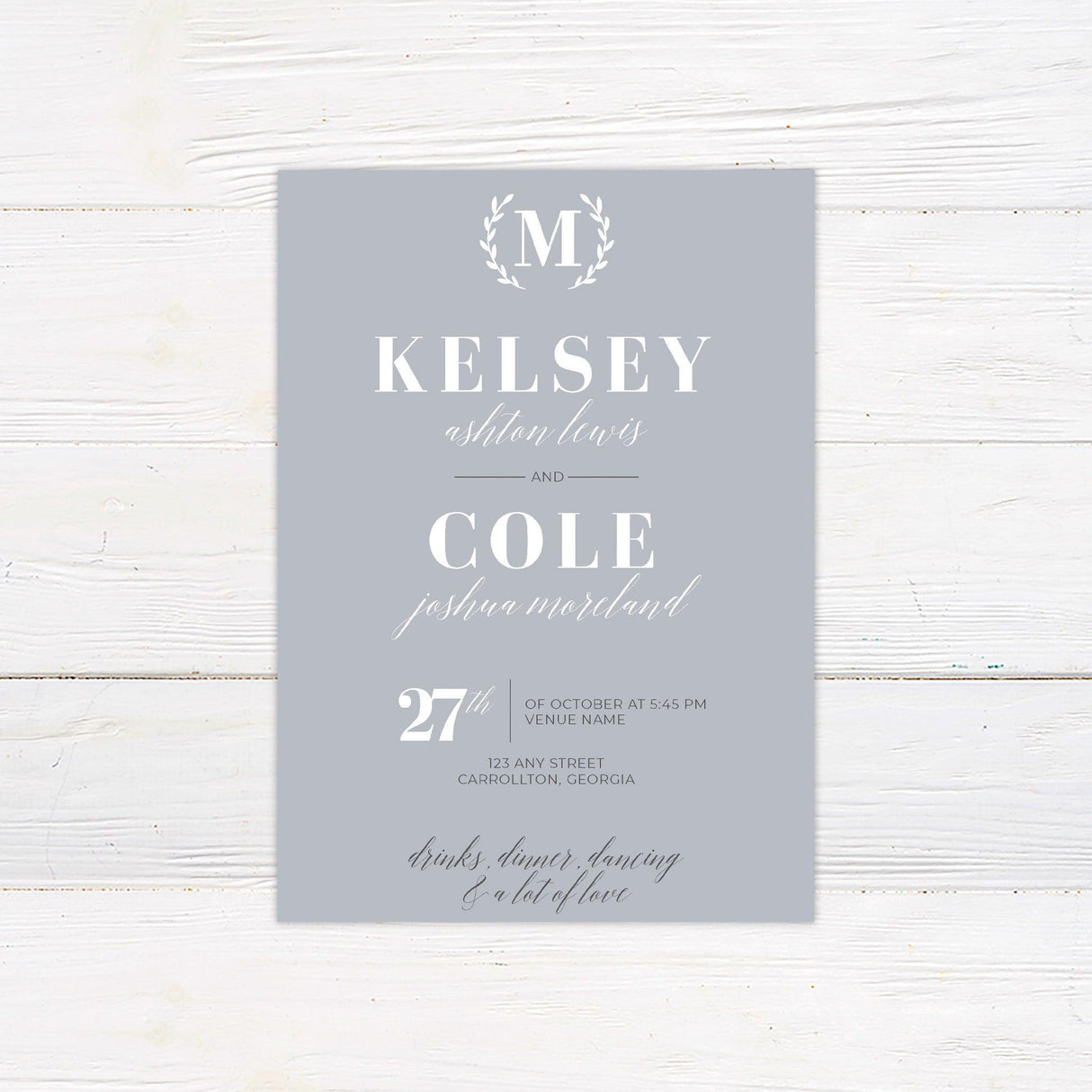 Grey Simple Invitations - goprintplus