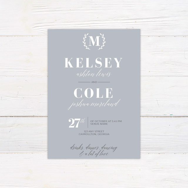 Grey Simple Invitations - goprintplus