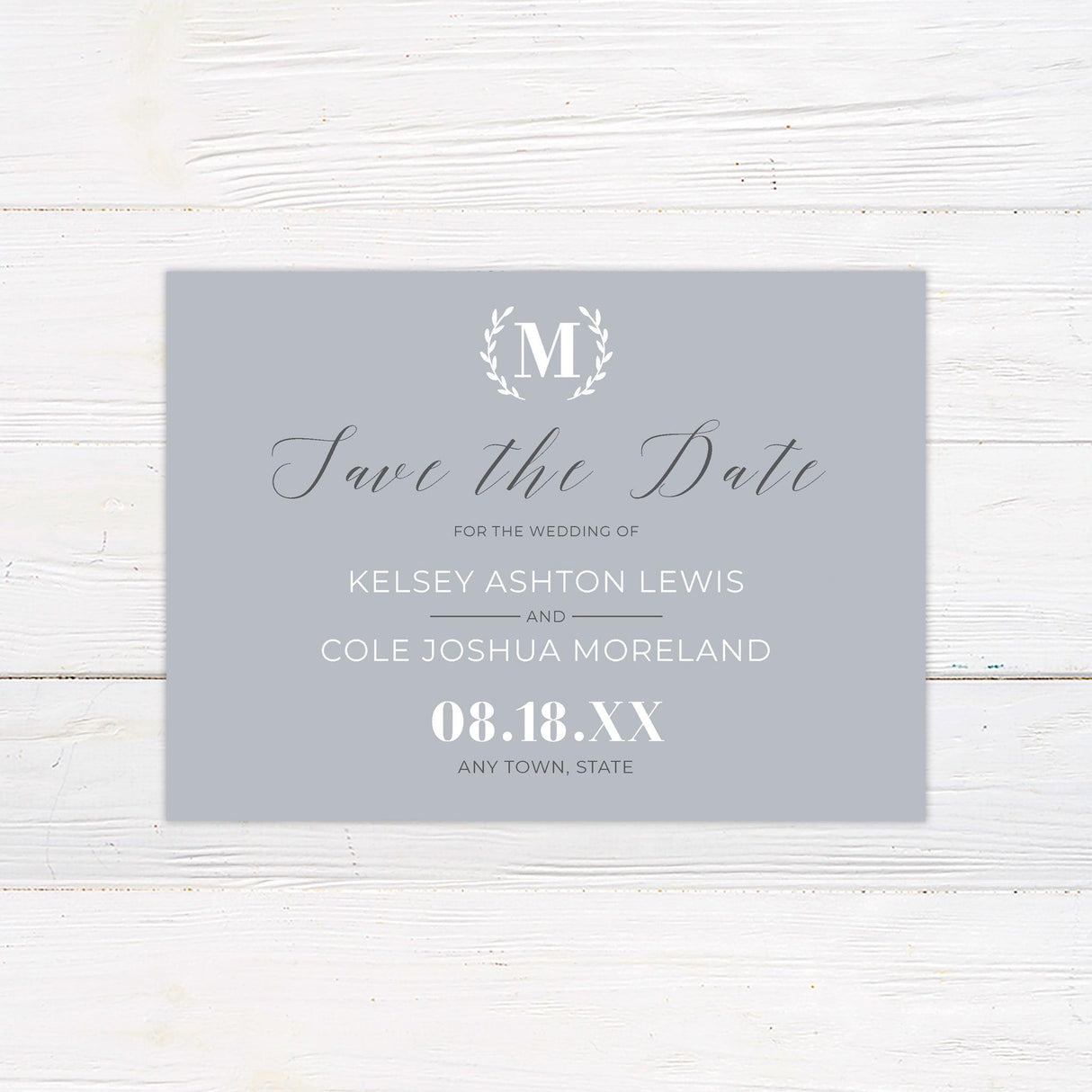 Grey Simple Save The Date - goprintplus