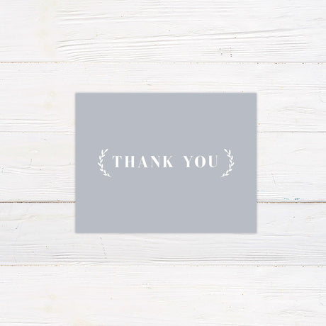 Grey Simple Thank You Card - goprintplus