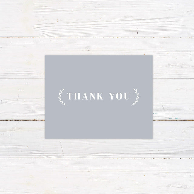 Grey Simple Thank You Card - goprintplus