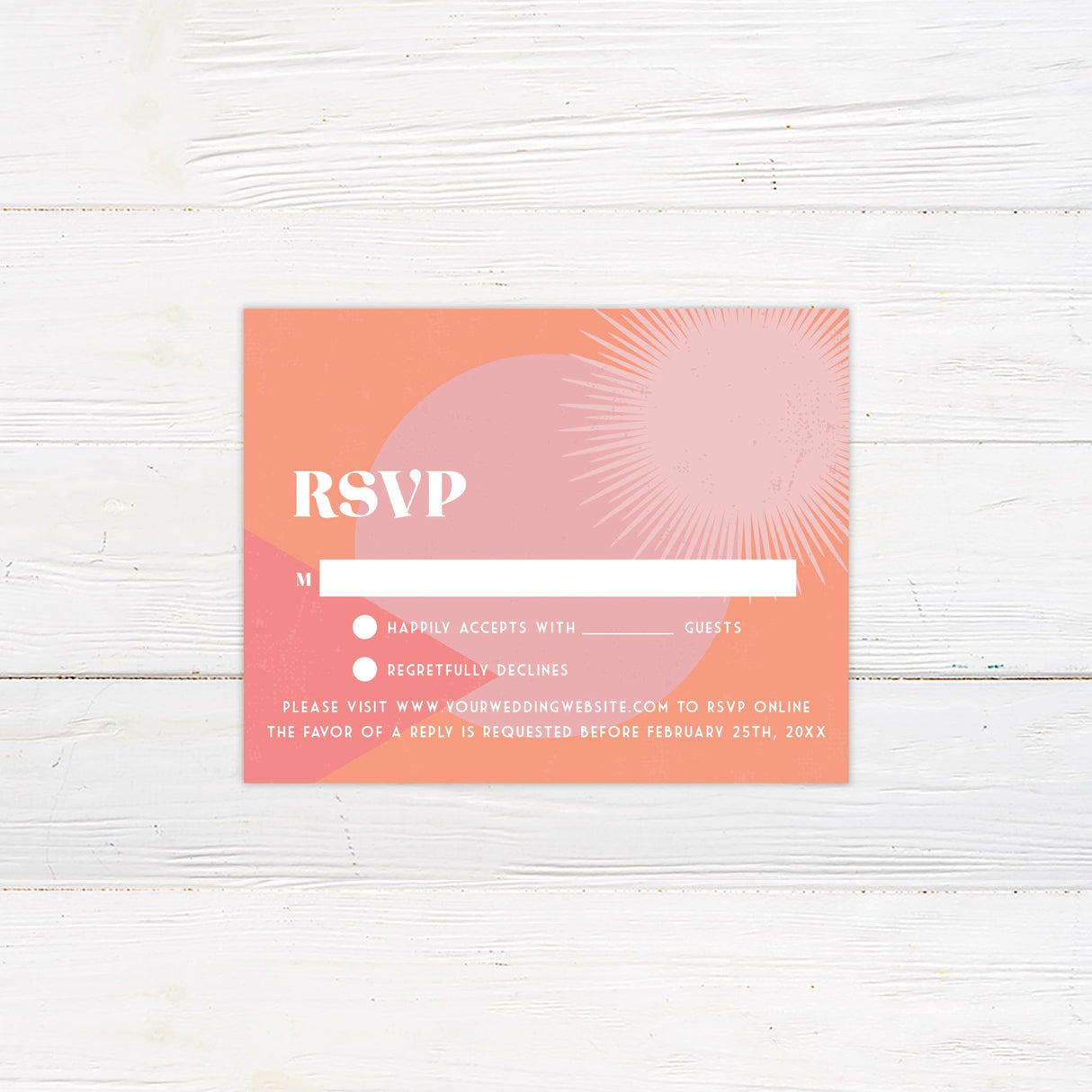 Groovy Geometric RSVP - goprintplus