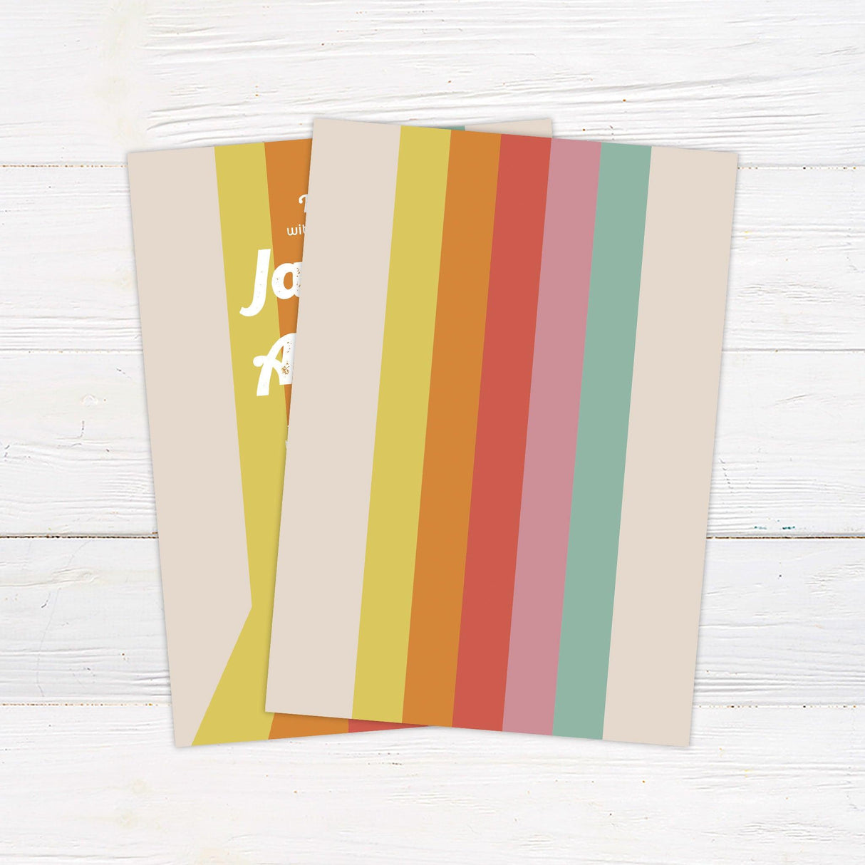 Groovy Stripe Invitations - goprintplus