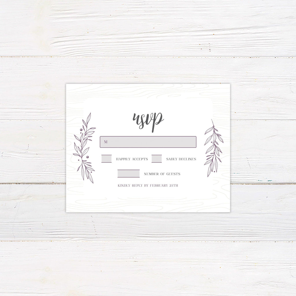 Hand Drawn Wreath Invitation - goprintplus