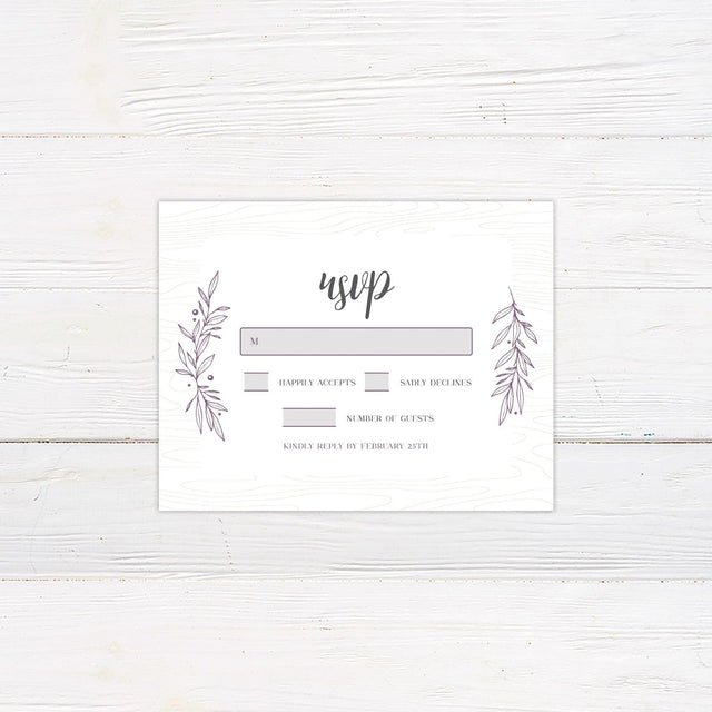 Hand Drawn Wreath RSVP - goprintplus