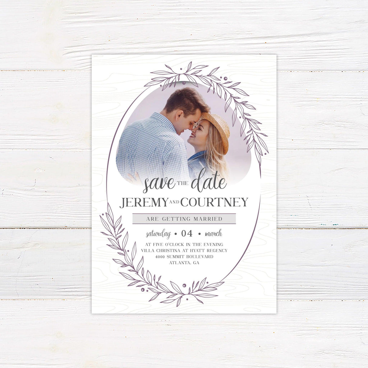 Hand Drawn Wreath Invitation - goprintplus