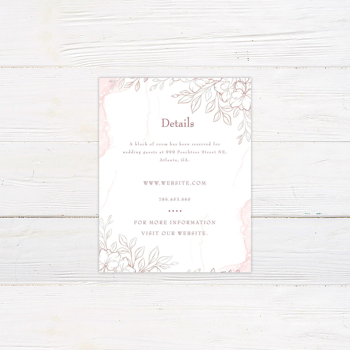 Hand Drawn Flowers Invitations - goprintplus