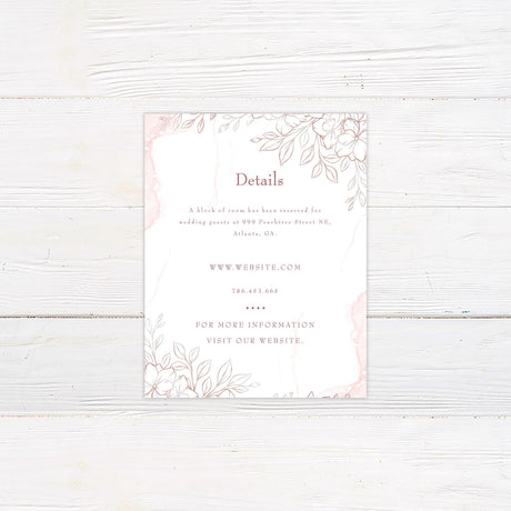 Hand Drawn Flowers Invitations - goprintplus