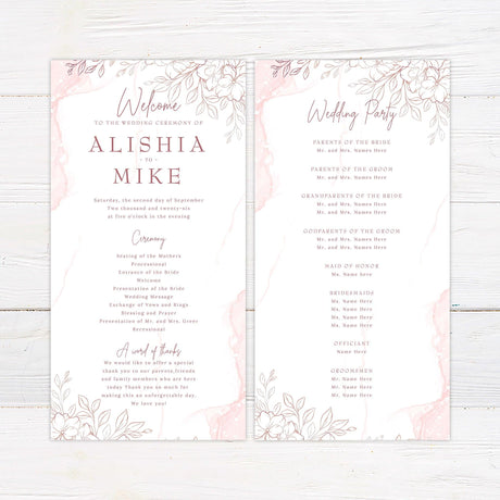 Hand Drawn Flowers Invitations - goprintplus