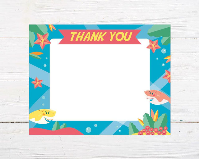 Happy Sharks Thank You Card - goprintplus