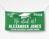 He/She Did It Graduation Banner - goprintplus