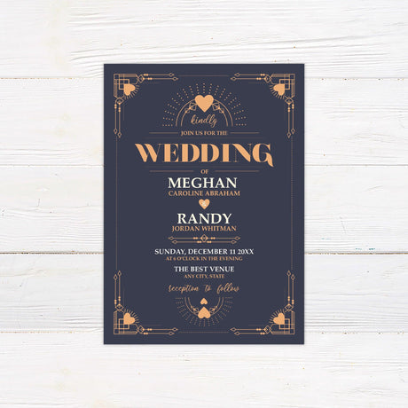 Heart Deco Invitations - goprintplus