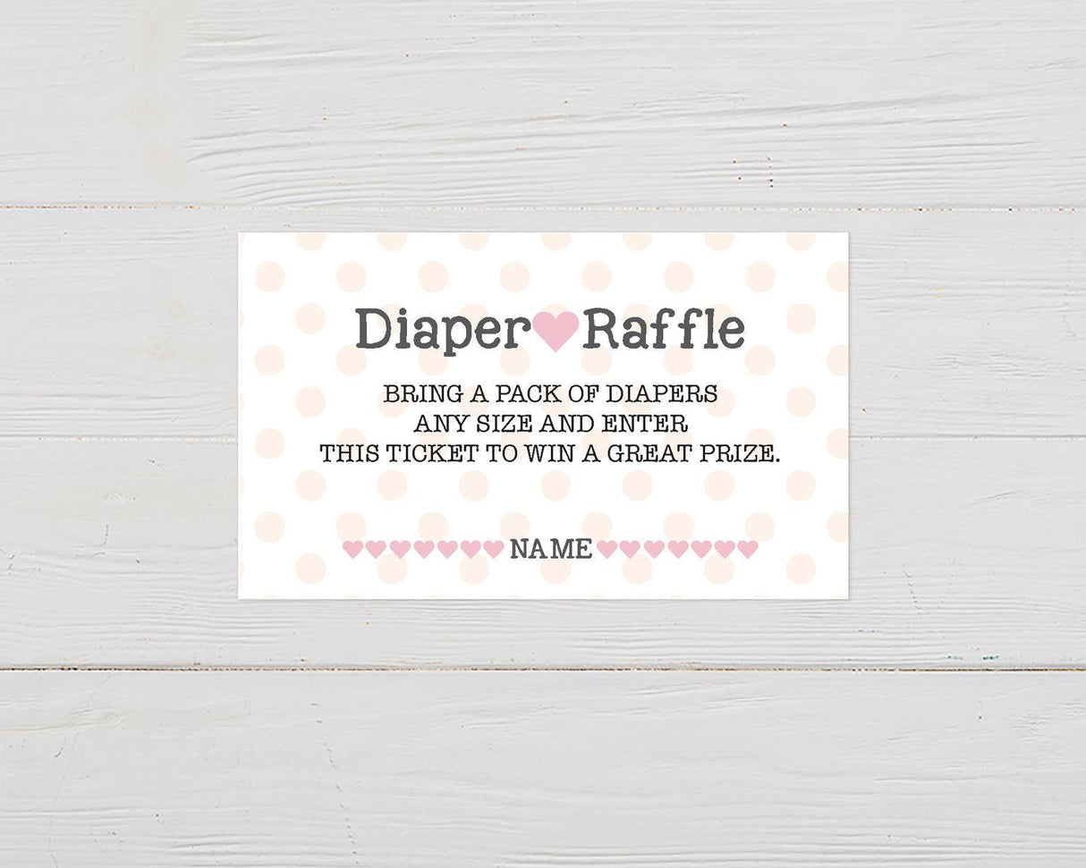 Heart and Polka Dots Diaper Raffle - goprintplus